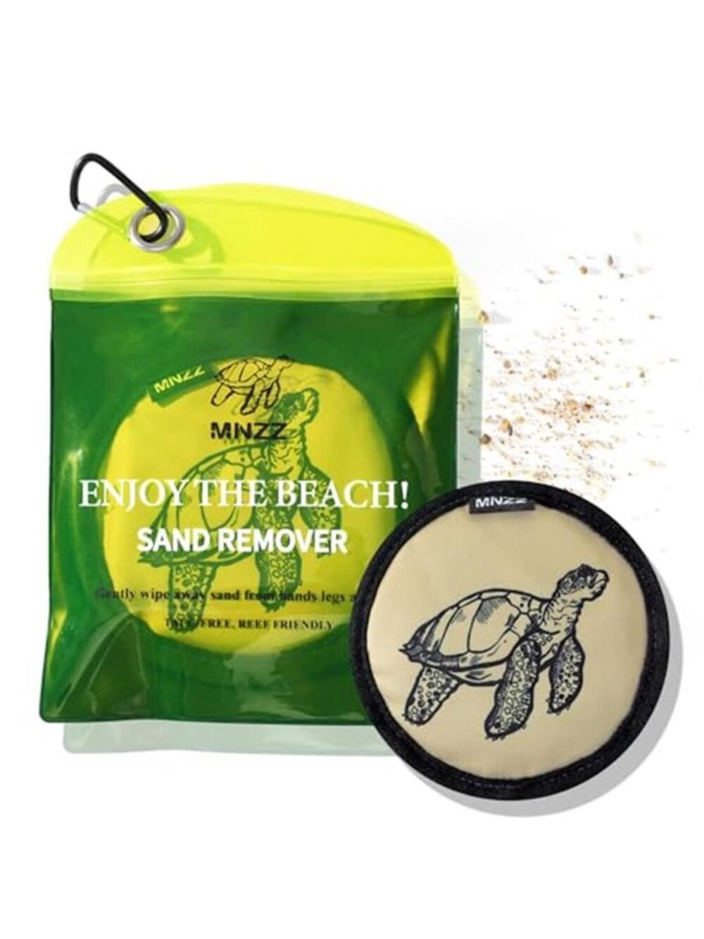 Beach Sand Remover Turtle Sand Cleaner Powder Applicator Travel Beach Accessory
